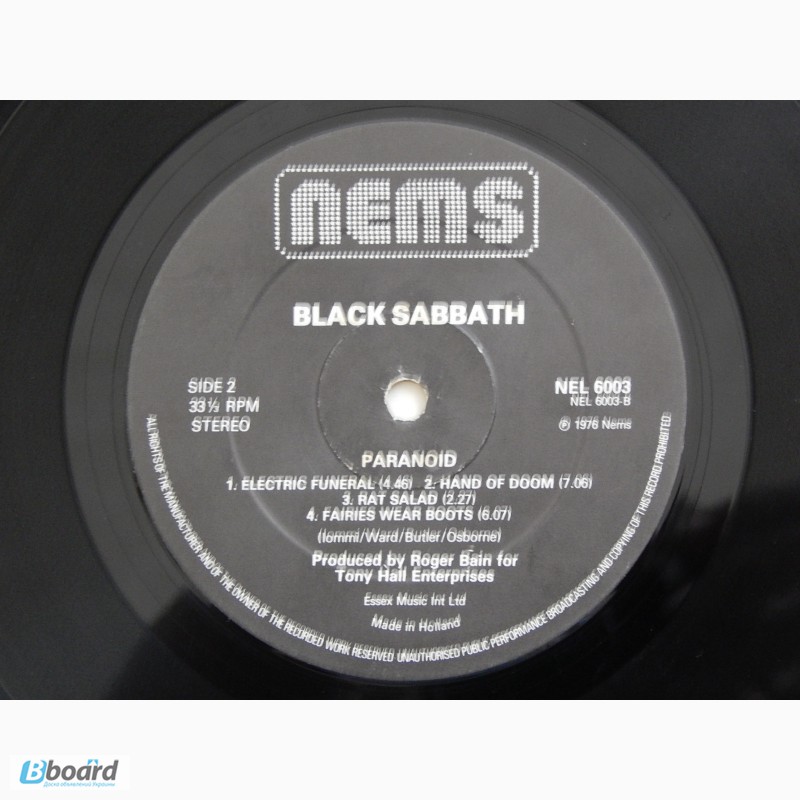 Фото 5. Black Sabbath-Paranoid 1970 (Holland) EX+/EX