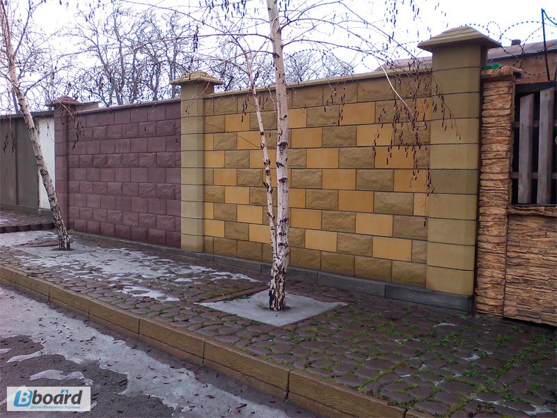 Фото 4. Блок заборный декоративный колотый, для забора, шлакоблок бетонный, рваный камень