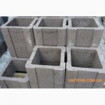 Блок заборный декоративный колотый, для забора, шлакоблок бетонный, рваный камень