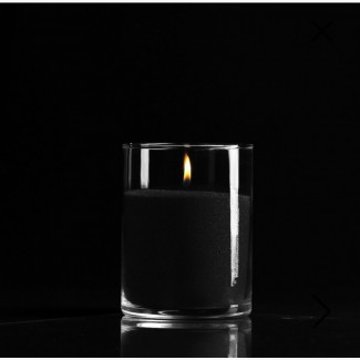 Чёрная насыпная свеча, чёрный воск