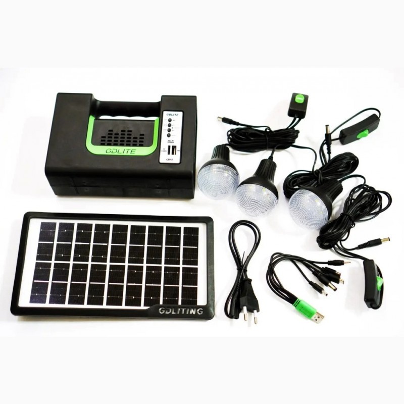 Фото 4. Портативная солнечная автономная система Solar GDLite GD10 + FM радио + Bluetooth