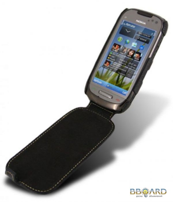 Фото 2. Кожаный чехол Melkco (JT) для Nokia C7