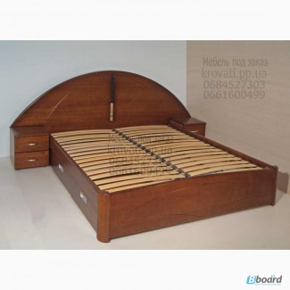 Кровать двуспальная деревянная с прикроватными тумбами от производителя