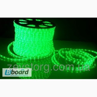 Светодиодный дюралайт LED-2W-100-240V (36 св. /м, АС 220 В, Зеленый)