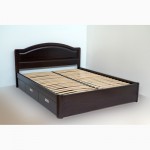 Кровать с ящиками двуспальная из массива дерева Анжела от производителя