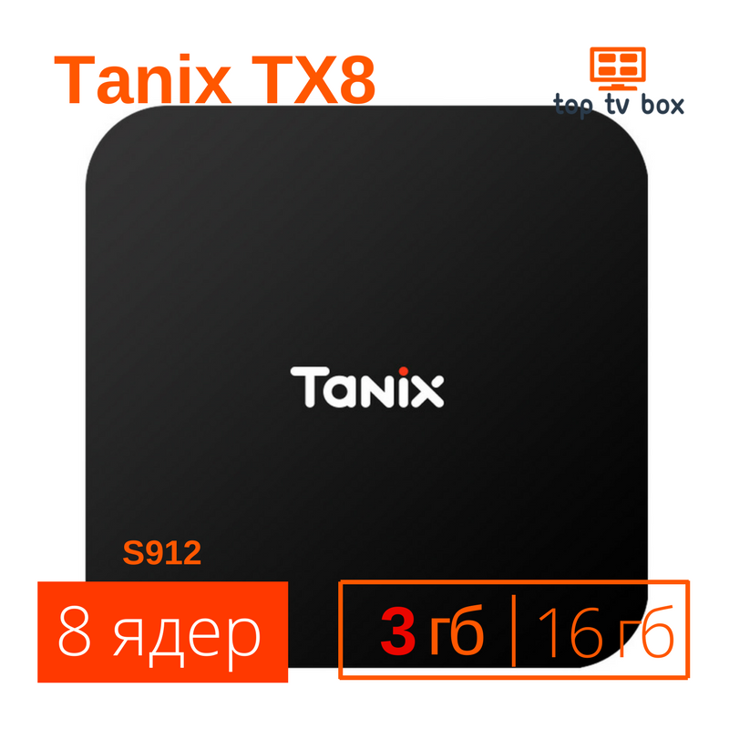 Фото 2. Купить низкая цена Tanix TX8 3Gb 16Gb Android 6 Smart Tv box Смарт тв приставка S912 Wi Fi