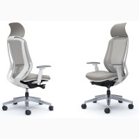 Японские кресла для офиса OKAMURA SYLPHY Light grey белый каркас