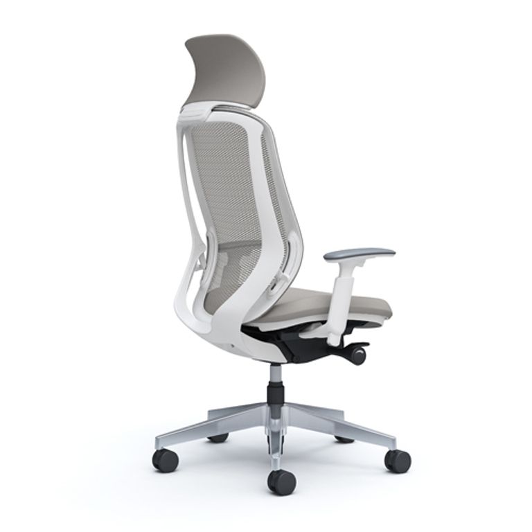 Фото 3. Японские кресла для офиса OKAMURA SYLPHY Light grey белый каркас