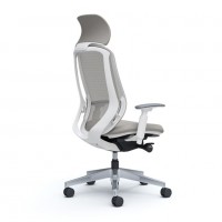 Японские кресла для офиса OKAMURA SYLPHY Light grey белый каркас