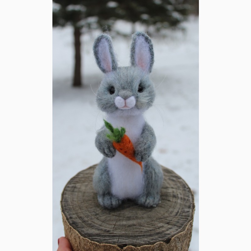 Фото 9. Заяц валяна іграшка зайчик интерєрний зайка хендмєйд авторська ручної роботи кролик
