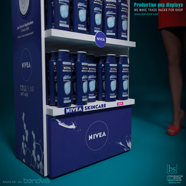 Фото 3. Рекламные торговые стойки NIVEA для гигиены