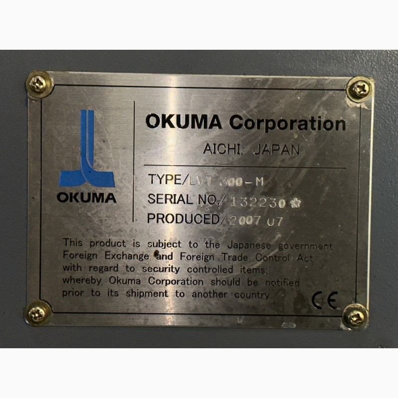 Фото 5. Вертикально-токарный станок с чпу Okuma - LVT-300 M