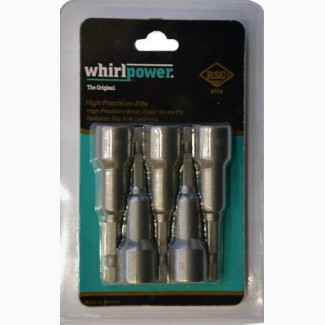 Биты для шуруповерта торцевые Whirlpower M13 ( 5 шт в упаковки ), цена за упаковку 75 гр