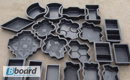 Фото 2. Пластиковые формы для изготовления тротуарной плитки