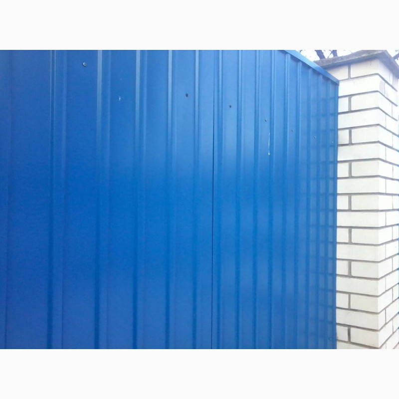 Фото 2. Профнастил для забора синего цвета, забор из профнастил RAL 5005 по доступным ценам