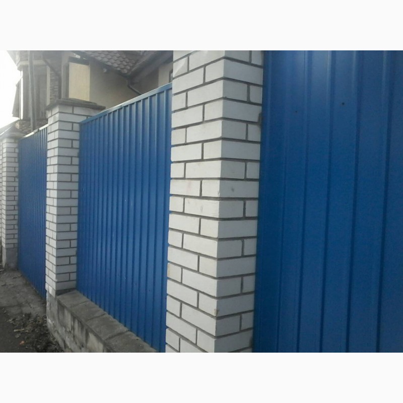Фото 3. Профнастил для забора синего цвета, забор из профнастил RAL 5005 по доступным ценам