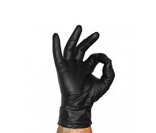 Перчатки нитриловые неопудренные чёрные, NITRYLEX, 100 шт. в упаковке, размер - S, XS, M