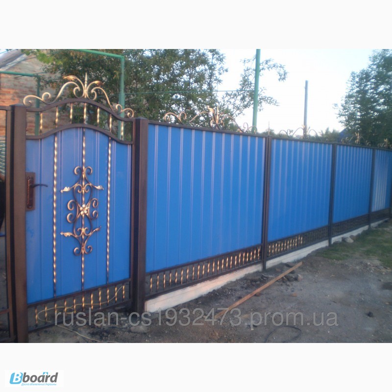 Фото 2. Забор из профнастила недорого в Одессе
