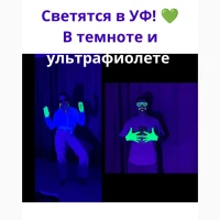Неонові рукавички для танців та світлового шоу UV Glow, карнавальні рукавички