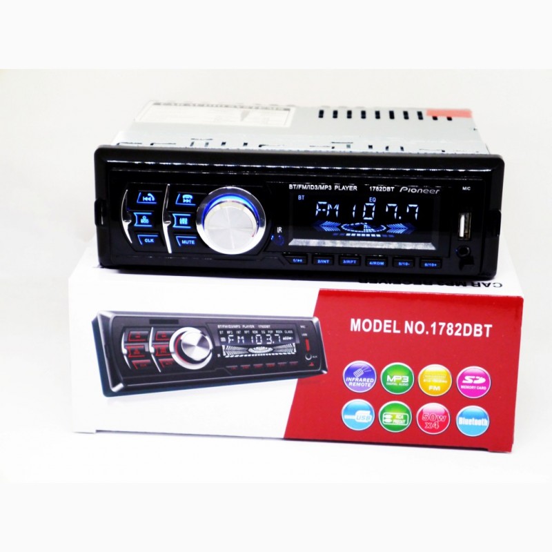 Фото 5. Автомагнитола Pioneer 1782DBT - Bluetooth MP3 Player, FM, USB, SD, AUX - RGB подсветка