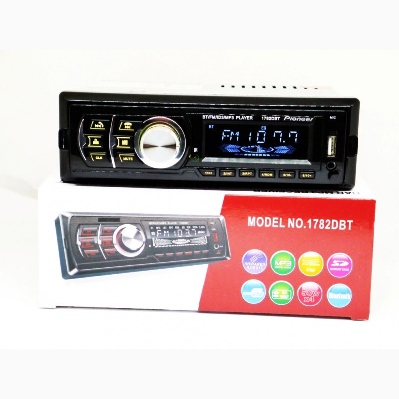 Фото 6. Автомагнитола Pioneer 1782DBT - Bluetooth MP3 Player, FM, USB, SD, AUX - RGB подсветка