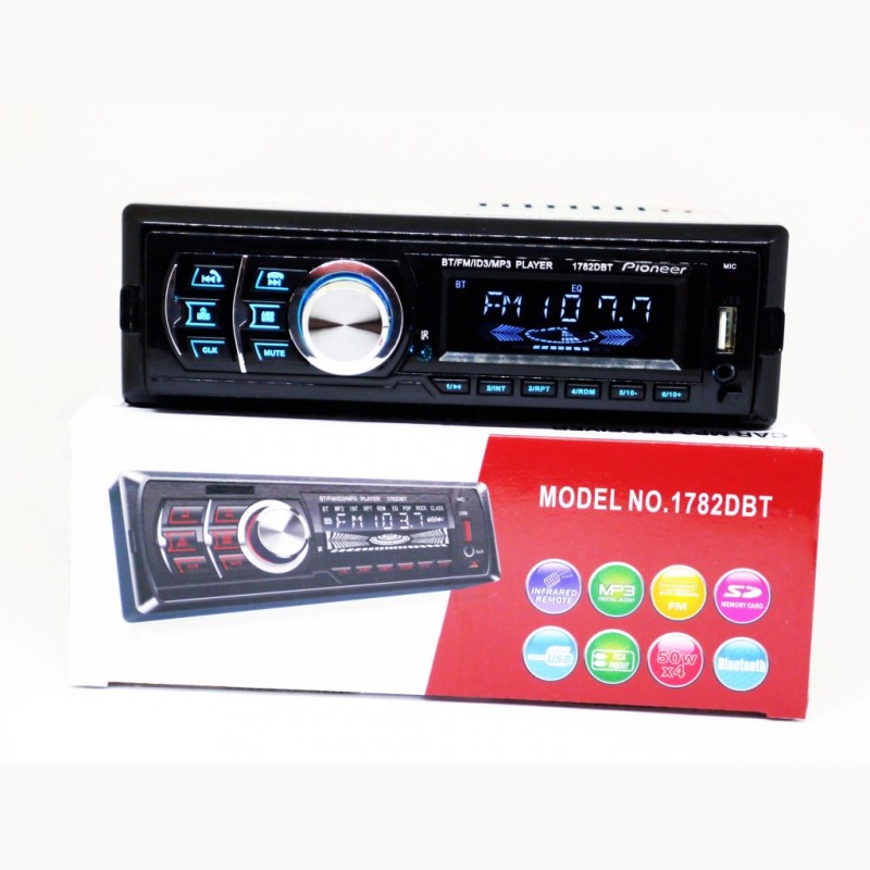 Фото 9. Автомагнитола Pioneer 1782DBT - Bluetooth MP3 Player, FM, USB, SD, AUX - RGB подсветка
