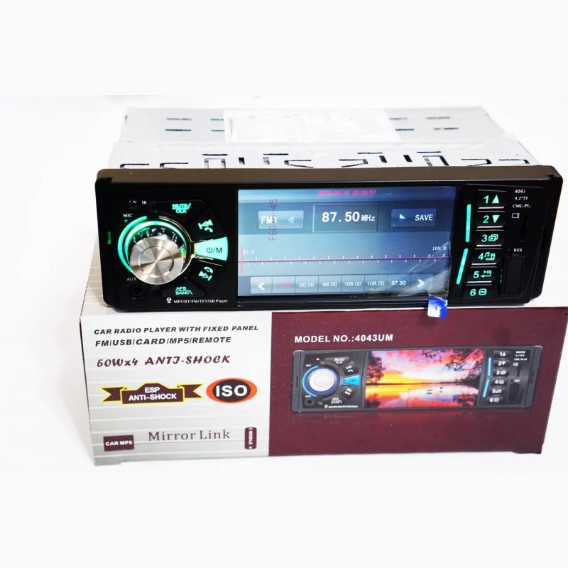 Фото 2. Автомагнитола Pioneer 4043UM ISO - экран 4, 1#039;#039;+ DIVX + MP3 + USB + SD + Bluetooth