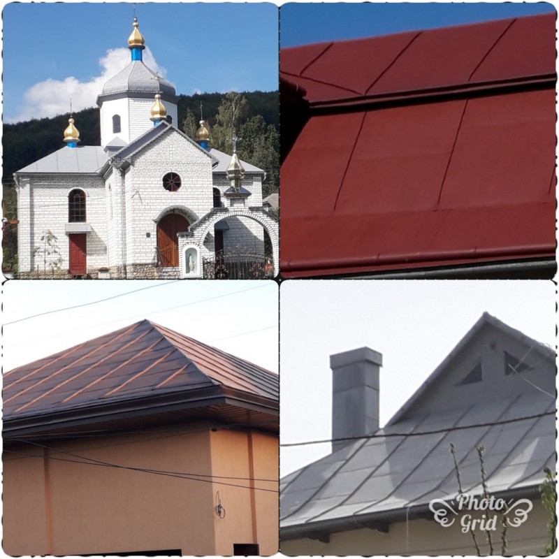 Фото 3. Фарбування дахів/Покраска крыш