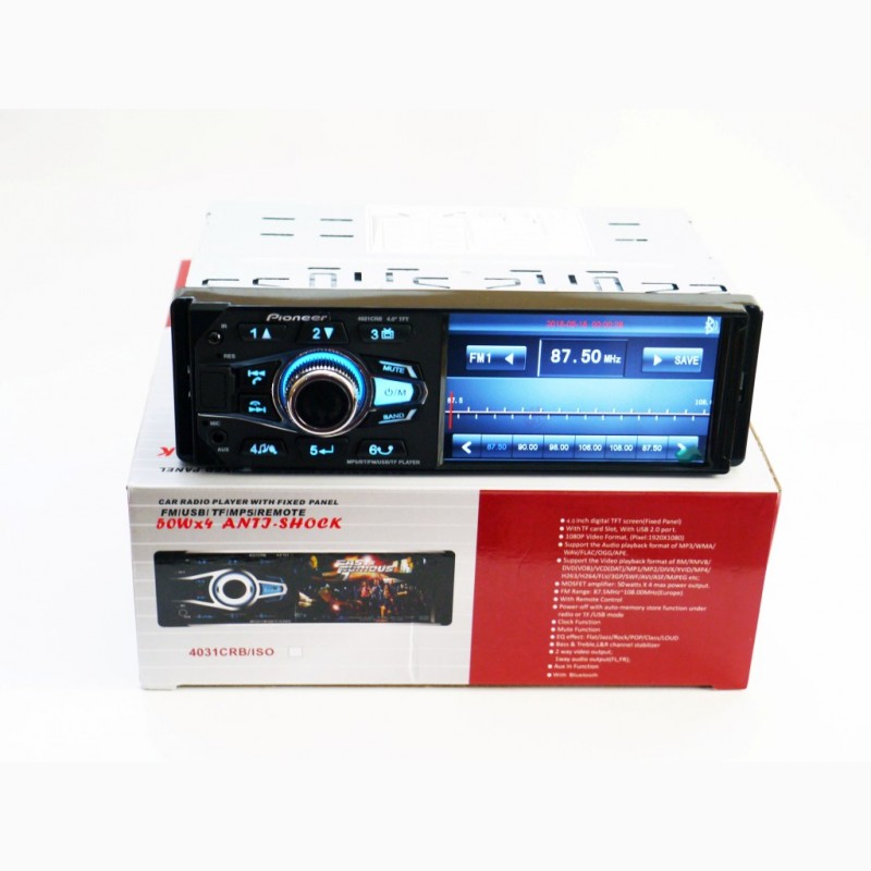 Фото 5. Автомагнітола Pioneer 4031 ISO - экран 4, 1#039;#039;+ DIVX + MP3 + USB + SD + BLUETOOTH