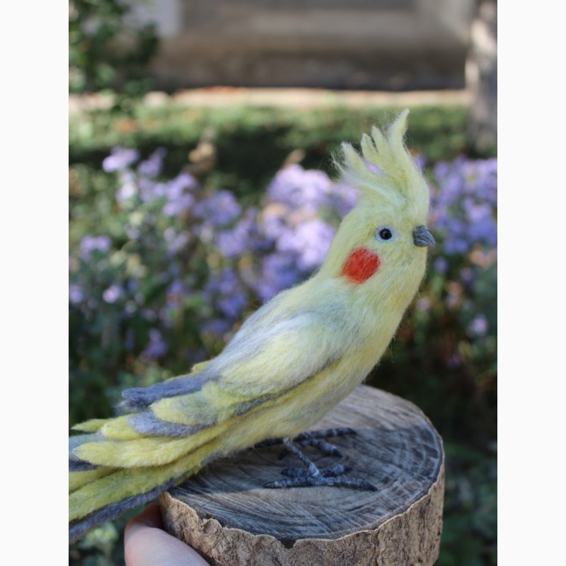 Фото 11. Игрушка валяная Корелла попугай хендмэйд ручной работы подарок сувенир папуга іграшка
