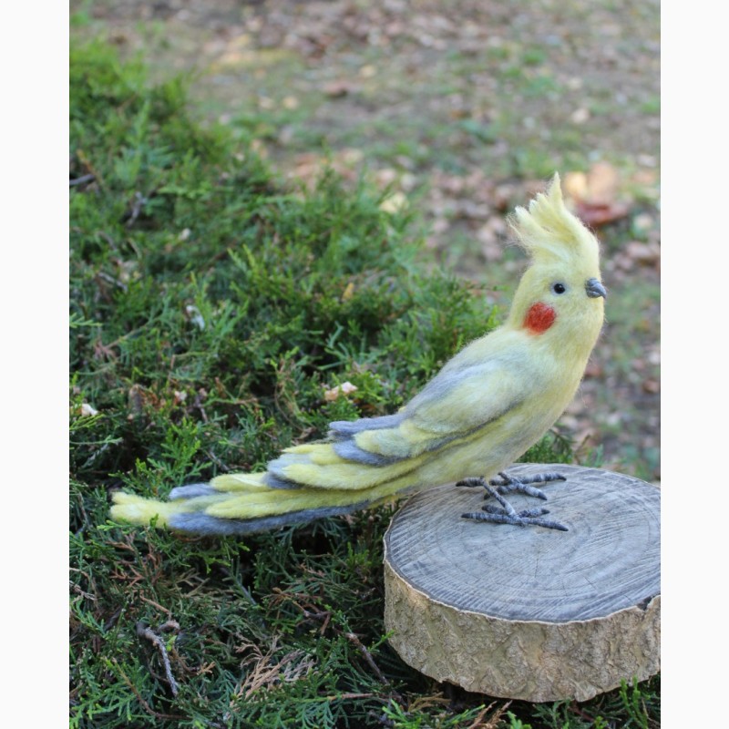 Фото 2. Игрушка валяная Корелла попугай хендмэйд ручной работы подарок сувенир папуга іграшка
