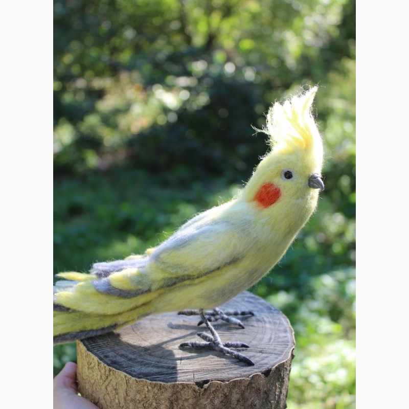 Фото 3. Игрушка валяная Корелла попугай хендмэйд ручной работы подарок сувенир папуга іграшка