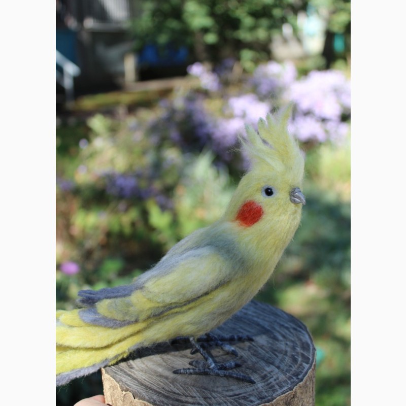 Фото 4. Игрушка валяная Корелла попугай хендмэйд ручной работы подарок сувенир папуга іграшка