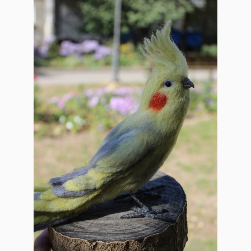 Фото 5. Игрушка валяная Корелла попугай хендмэйд ручной работы подарок сувенир папуга іграшка