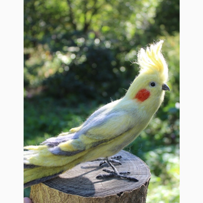 Фото 8. Игрушка валяная Корелла попугай хендмэйд ручной работы подарок сувенир папуга іграшка