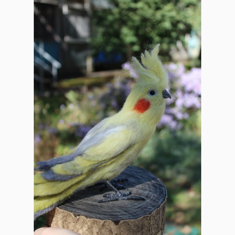 Фото 9. Игрушка валяная Корелла попугай хендмэйд ручной работы подарок сувенир папуга іграшка
