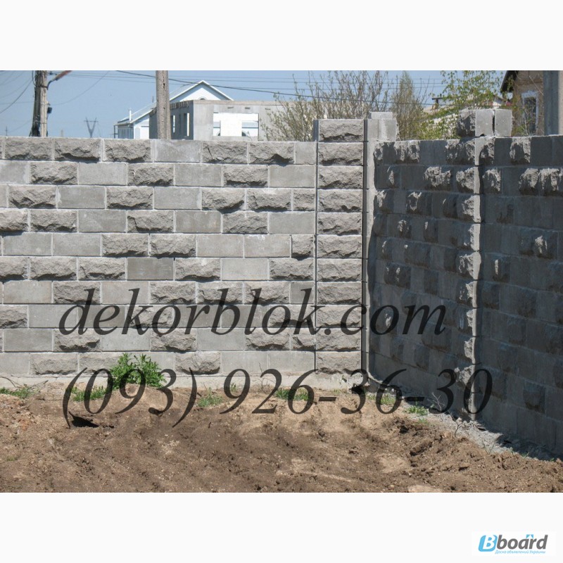 Фото 4. Блок бетонный декоративный для забора Николаев