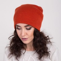 Вязаная зимняя женская шапка-чулок