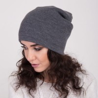 Вязаная зимняя женская шапка-чулок