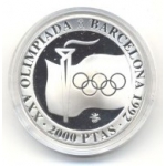 Набор из 13 серебряных испанских монет Олимпиада в Барселоне 1992.