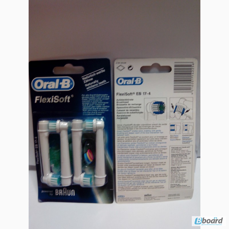 Фото 3. Oral-B Насадка на зубную щетку ORAL-B Flexi Soft (4шт) EB-17, EB-18, EB-20