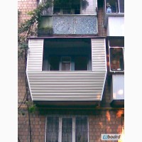 Обшивка балкона сайдингом снаружи. Киев