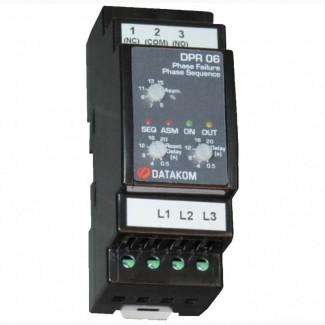DATAKOM DPR-06 Контроллер защиты от асимметрии напряжения фаз, 260-520В (Фаза-Фаза)