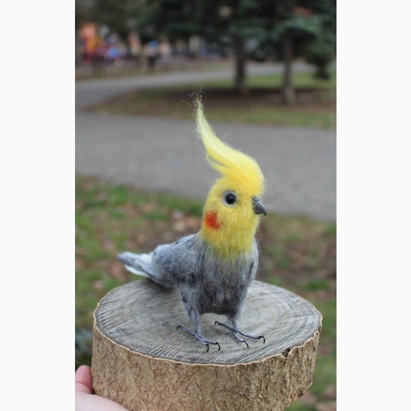 Фото 4. Корелла игрушка хендмэйд попугай валяный ручной работы сувенир подарок интерьерна