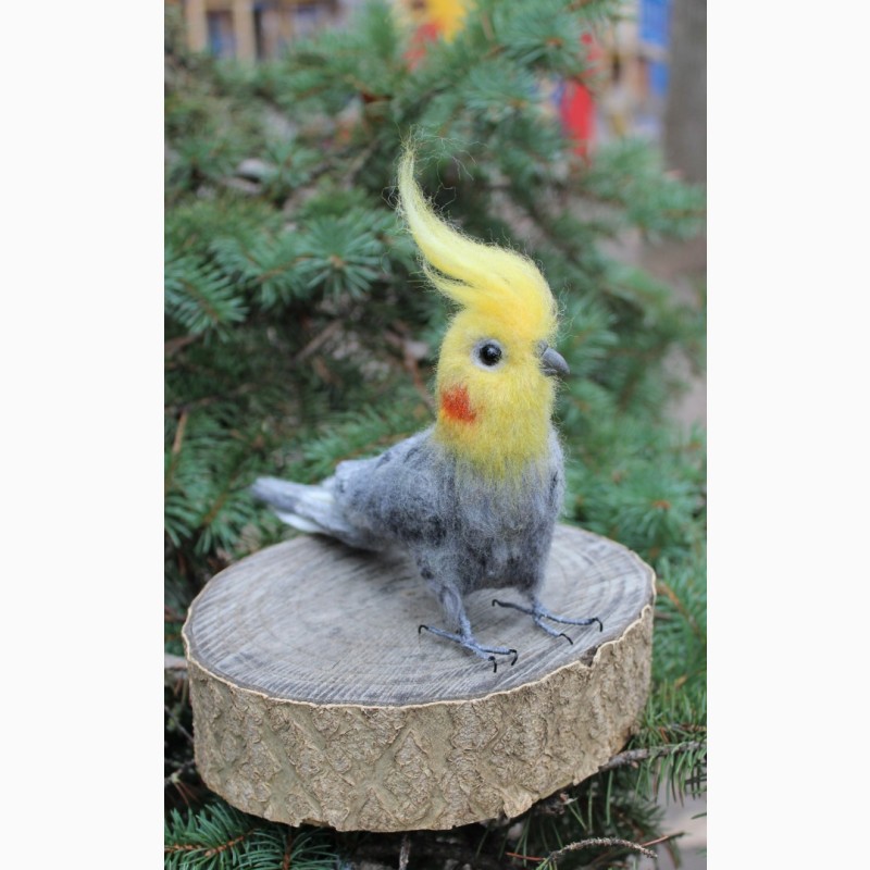 Фото 6. Корелла игрушка хендмэйд попугай валяный ручной работы сувенир подарок интерьерна