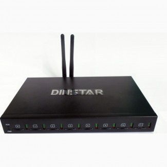 Dinstar DWG2000E-2G - IP-GSM-шлюз на 2 сим-карты с расширением до 4, 6, 8 сим-карт