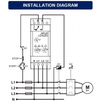 DATAKOM DPR-05 Контроллер защиты от асимметрии напряжения фаз, 150-300В (Фаза-Нейтраль)
