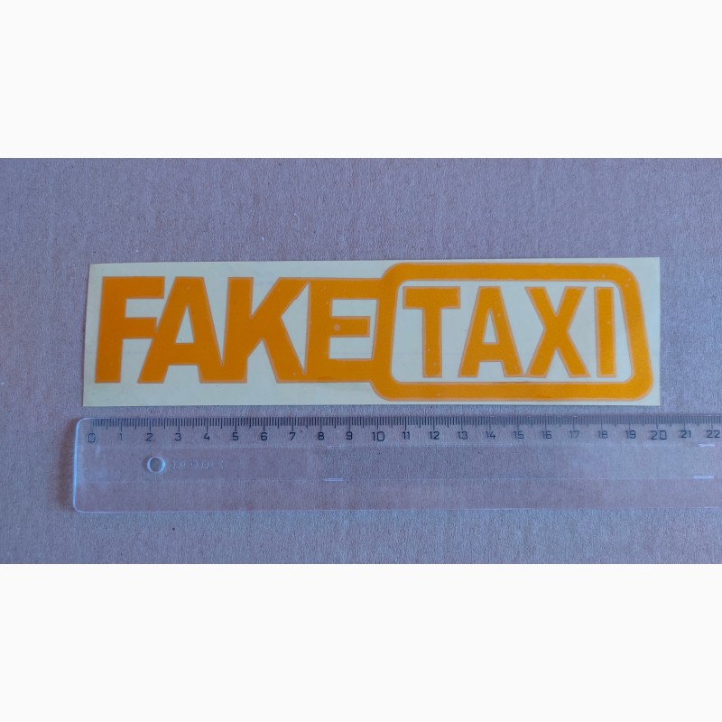 Фото 5. Наклейка на авто или мото FakeTaxi Жёлтая светоотражающая