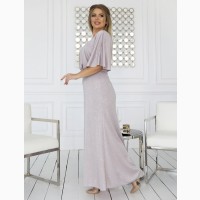 Серебристо-лиловое вечернее платье с блеском