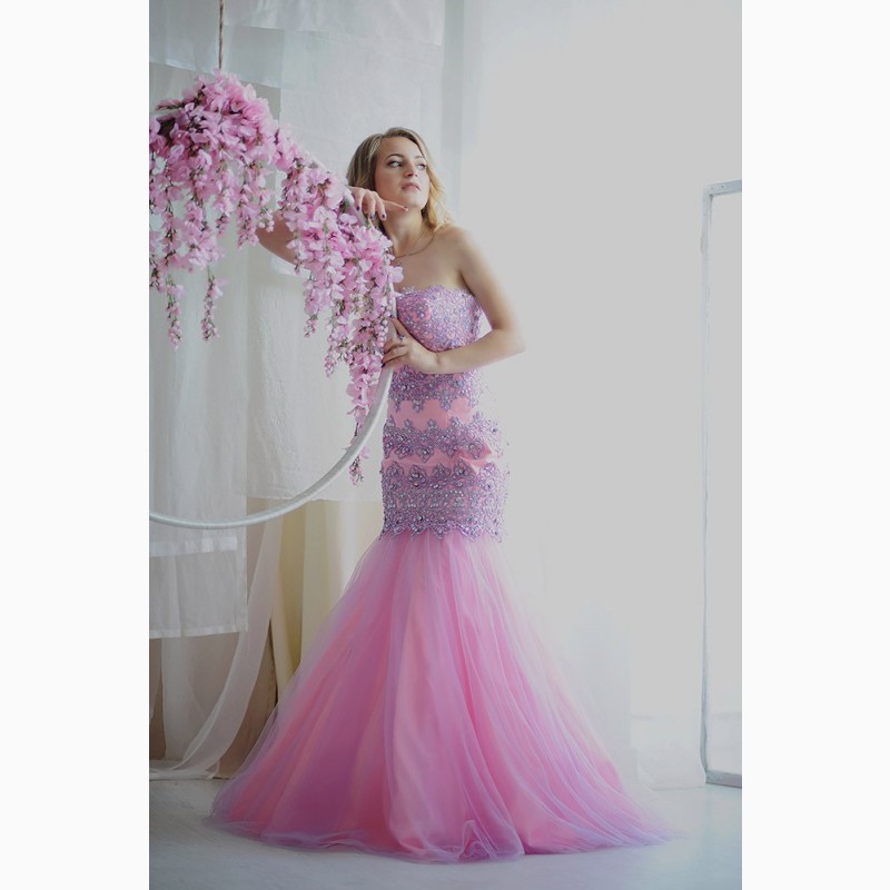 Фото 3. Вечірня сукня американського бренду Rachel Allan, рожева. Знижка 50%